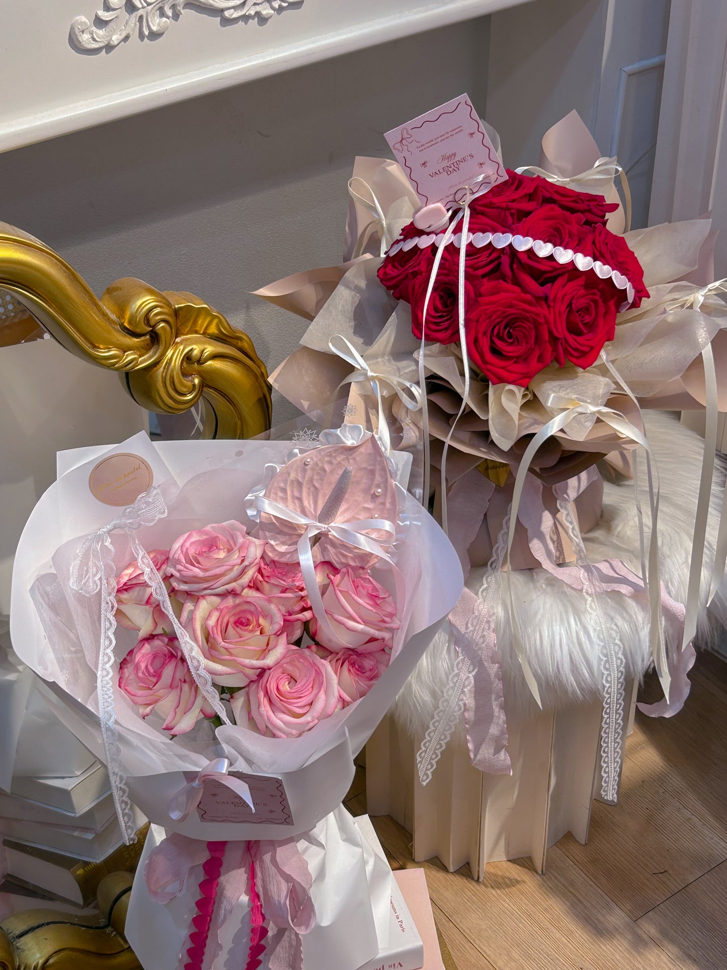 Velvet Romance|進口紅玫鮮花束