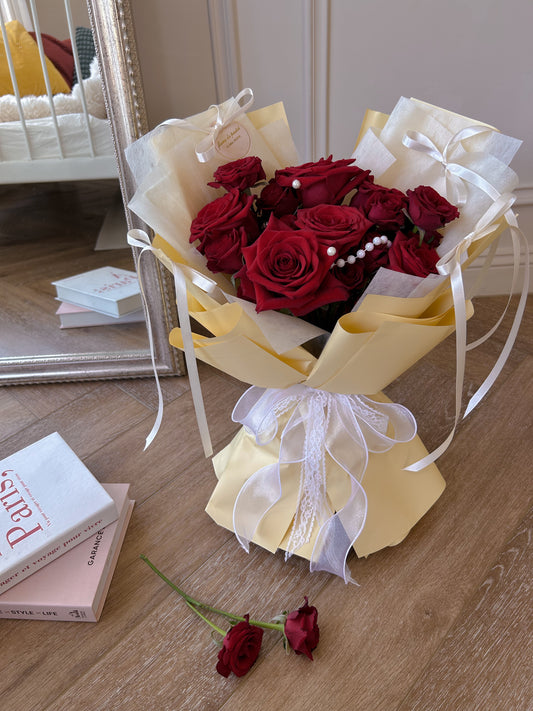 Beauty and the beast|法式芭蕾風玫瑰鮮花束