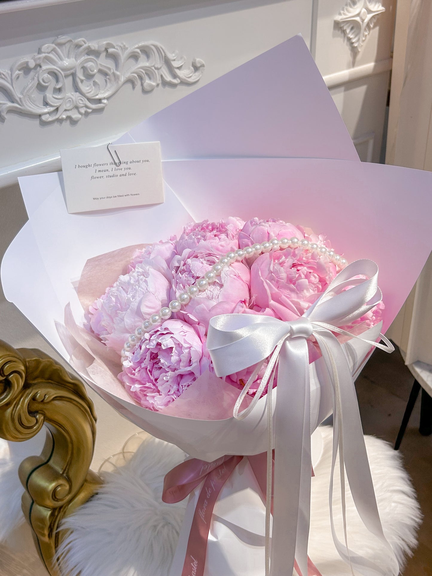 Sweet peony|進口粉色芍藥鮮花束