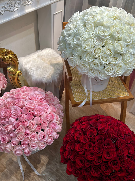 Lamour|99朵進口玫瑰鮮花抱抱桶