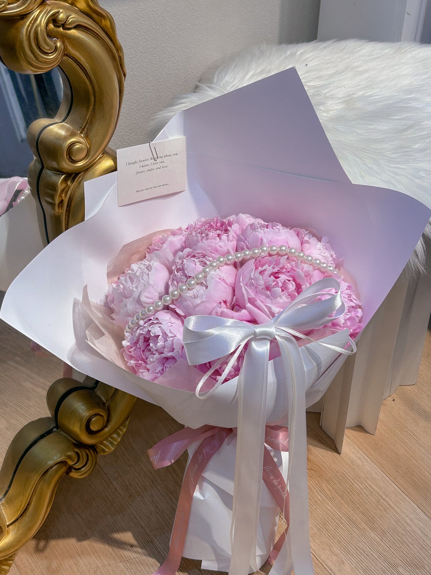 Sweet peony|進口粉色芍藥鮮花束