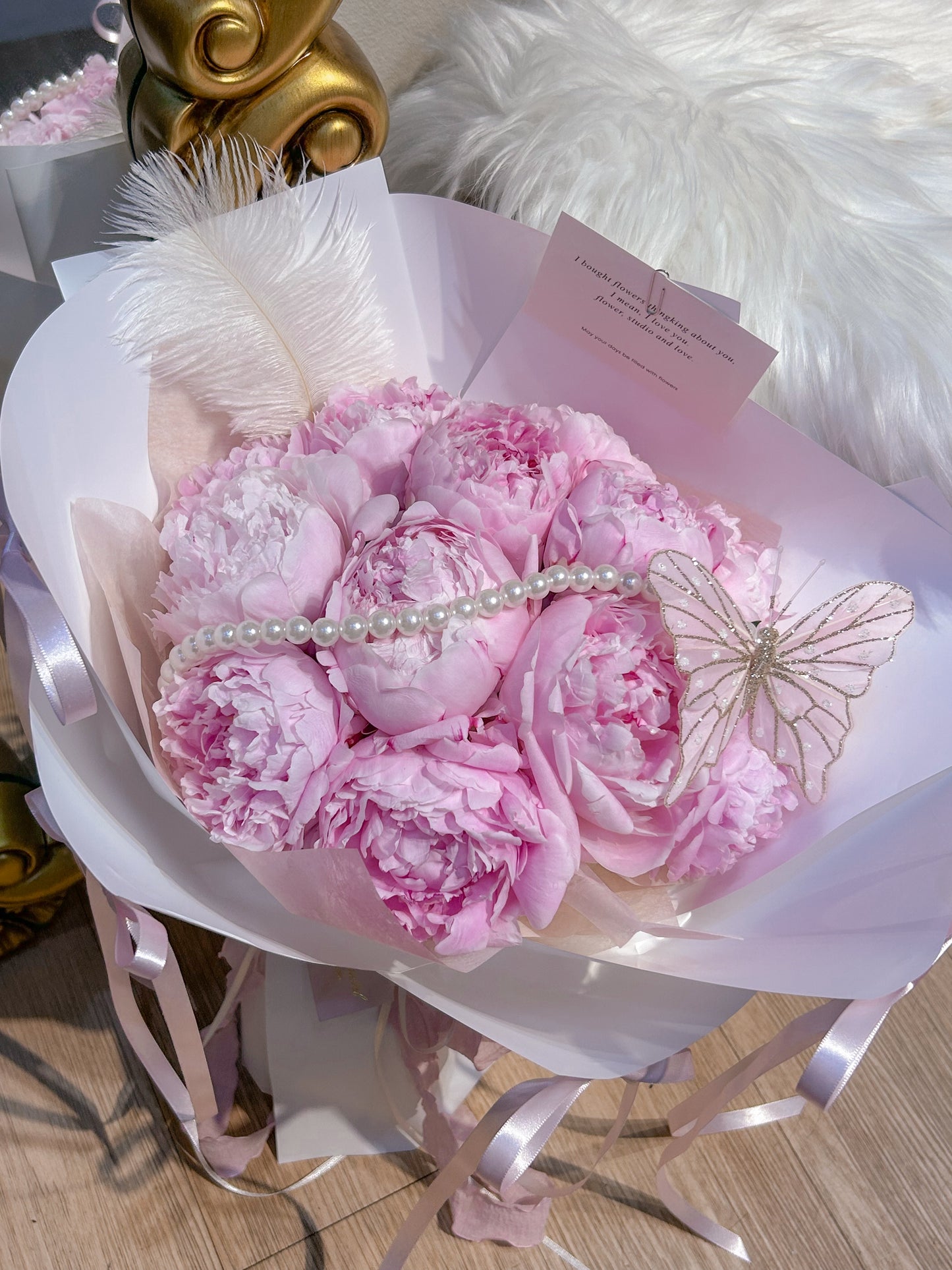 My dream peony|12朵進口粉色芍藥鮮花束
