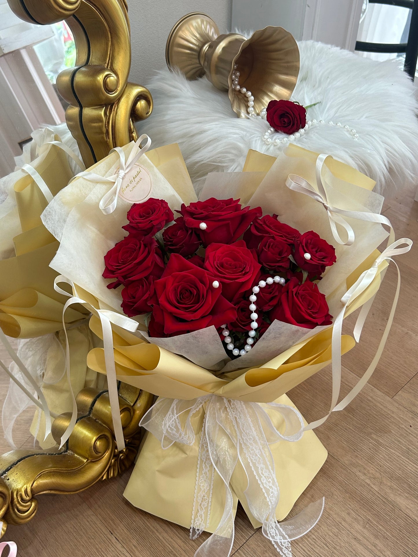 Beauty and the beast|法式芭蕾風玫瑰鮮花束