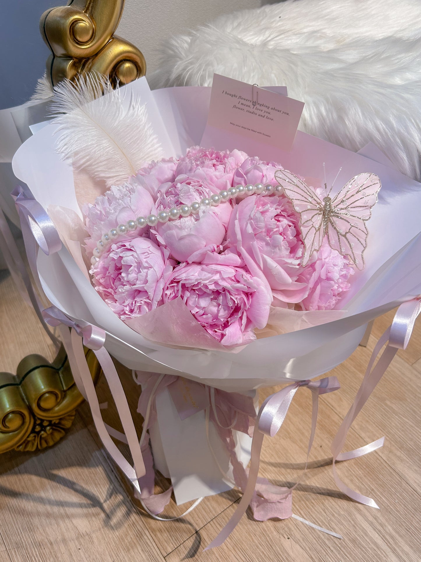 My dream peony|12朵進口粉色芍藥鮮花束
