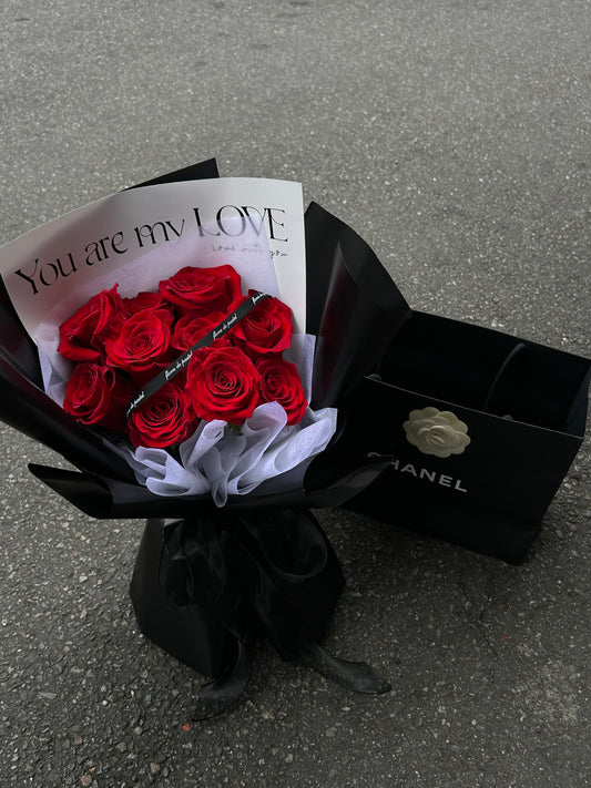 Lovin you | 9朵進口紅玫鮮花