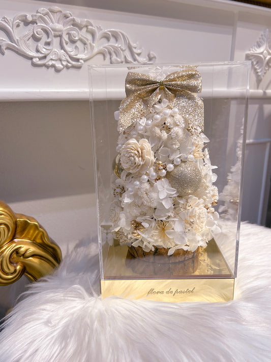 Blanc Élégance|金雪小頌永生花聖誕樹