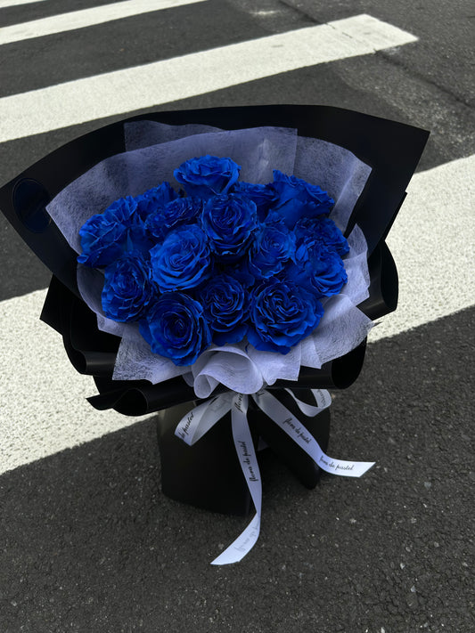 Royal Blue|15朵厄瓜多貴族藍玫瑰鮮花束