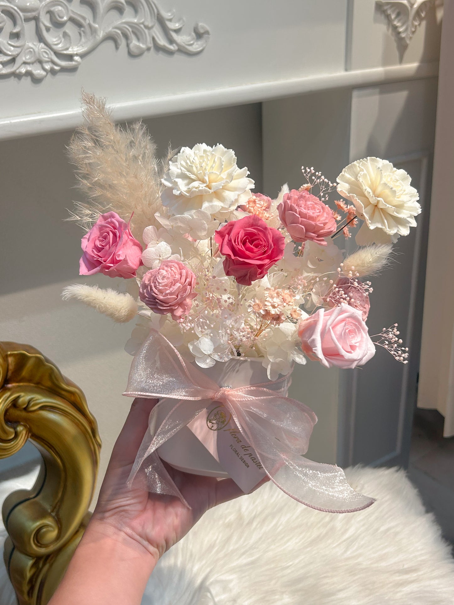 Pink fairy|粉色日本永生玫瑰桌花
