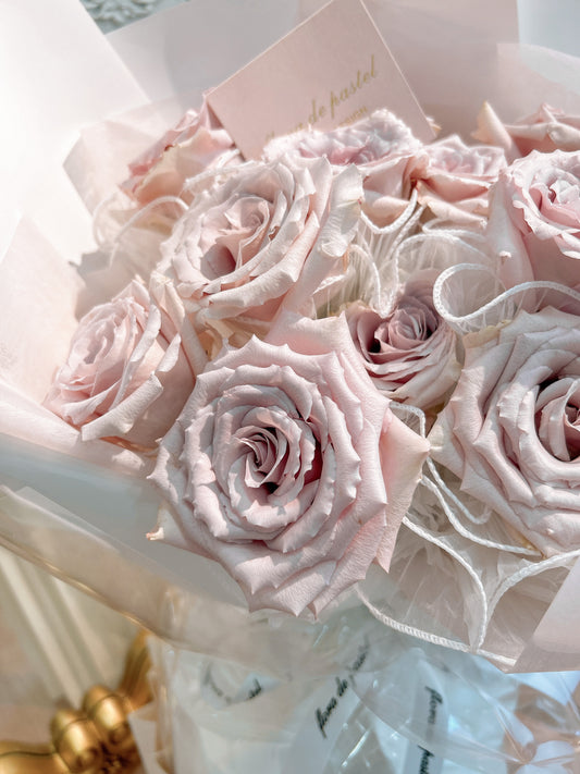 Creamy Sahara | 奶油流沙玫瑰鮮花束