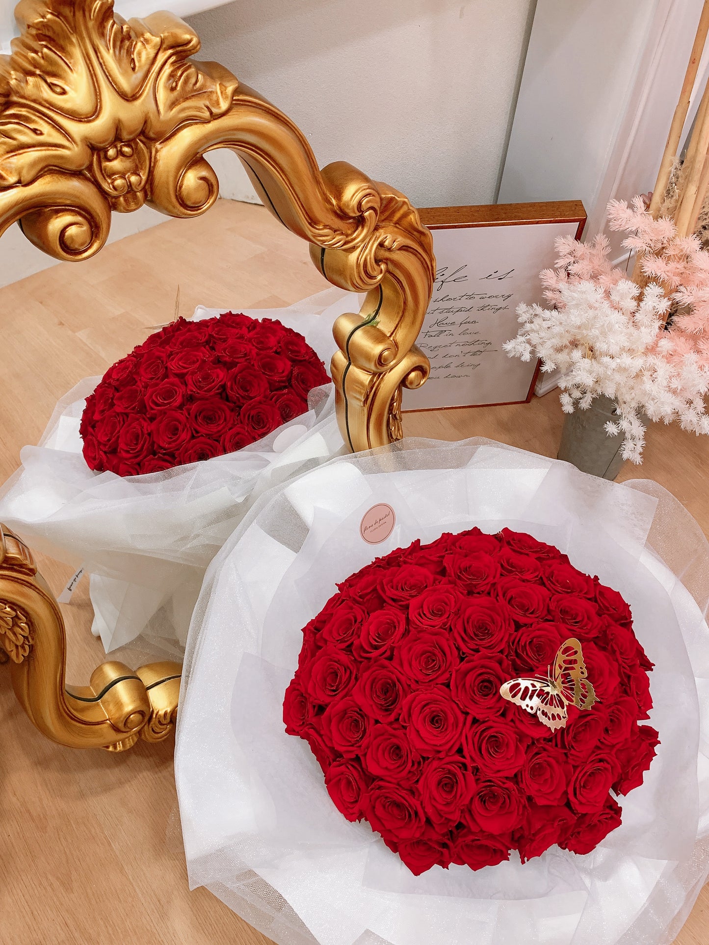皇家厄瓜多紅玫瑰永生花束 33朵|52朵 |99朵