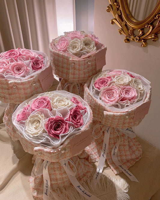 小香風永生花束9朵