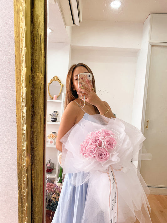 Cotton Candy|可口棉花糖永生花束