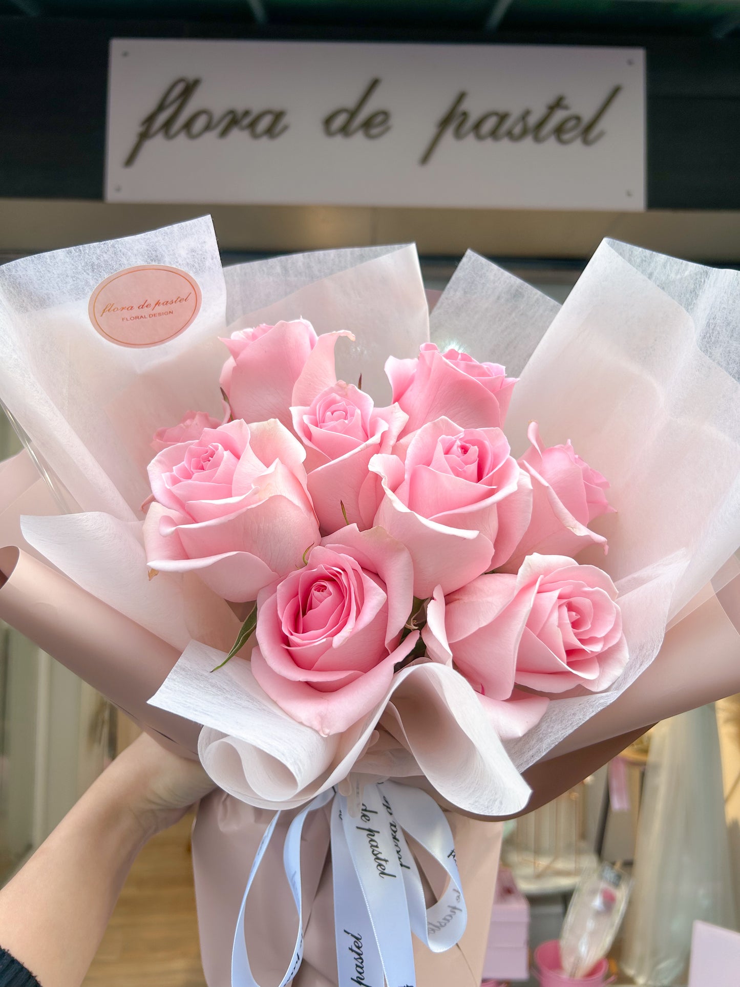 Pretty pink｜粉紅佳人玫瑰鮮花束｜12朵