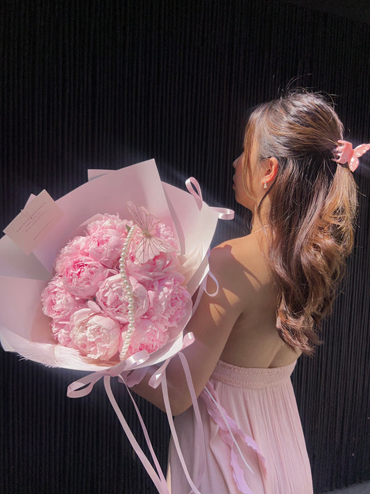 My dream peony｜12朵進口粉色芍藥鮮花束