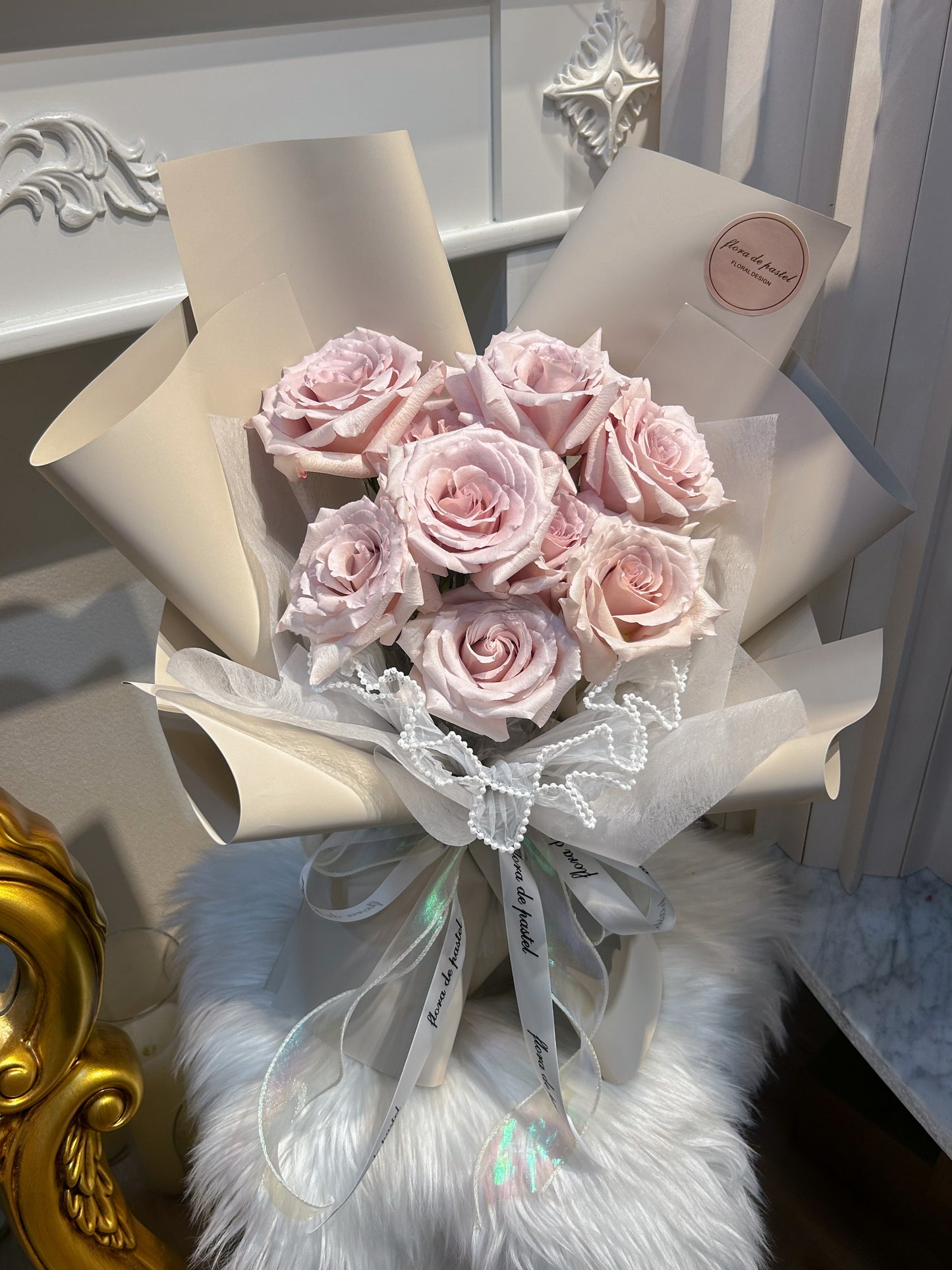 Marshmallow｜流沙玫瑰鮮花｜9朵｜12朵