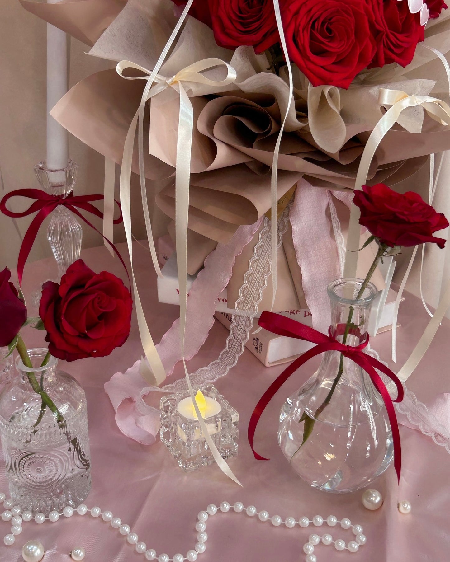 Velvet Romance｜進口紅玫鮮花束