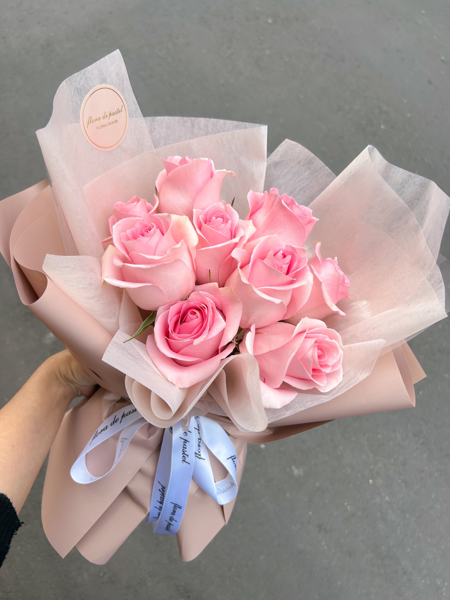 Pretty pink｜粉紅佳人玫瑰鮮花束｜12朵