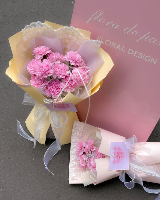 Rosy Reverie｜5朵美國大康乃馨鮮花束