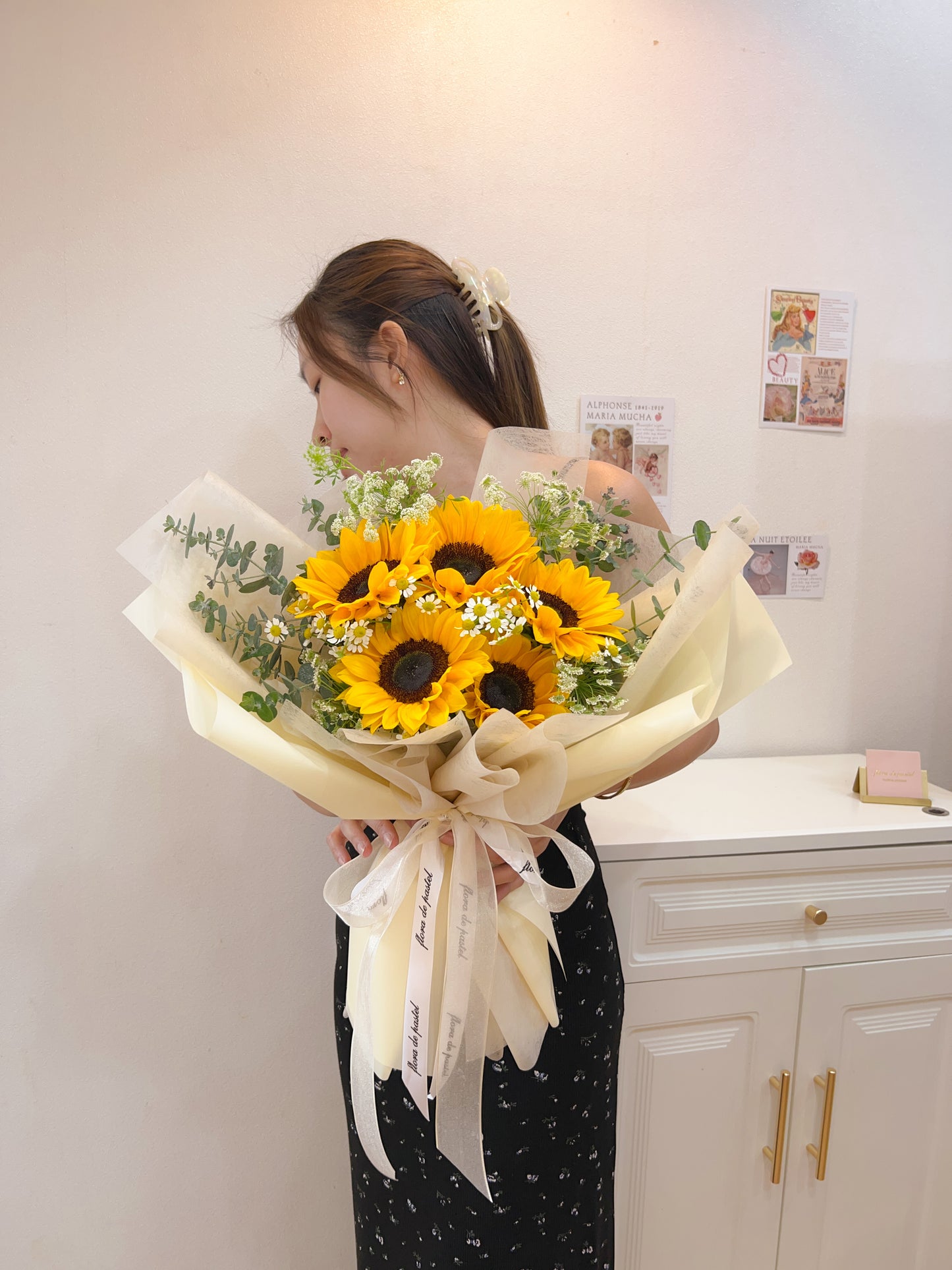 Shining star｜5朵向日葵鮮花束