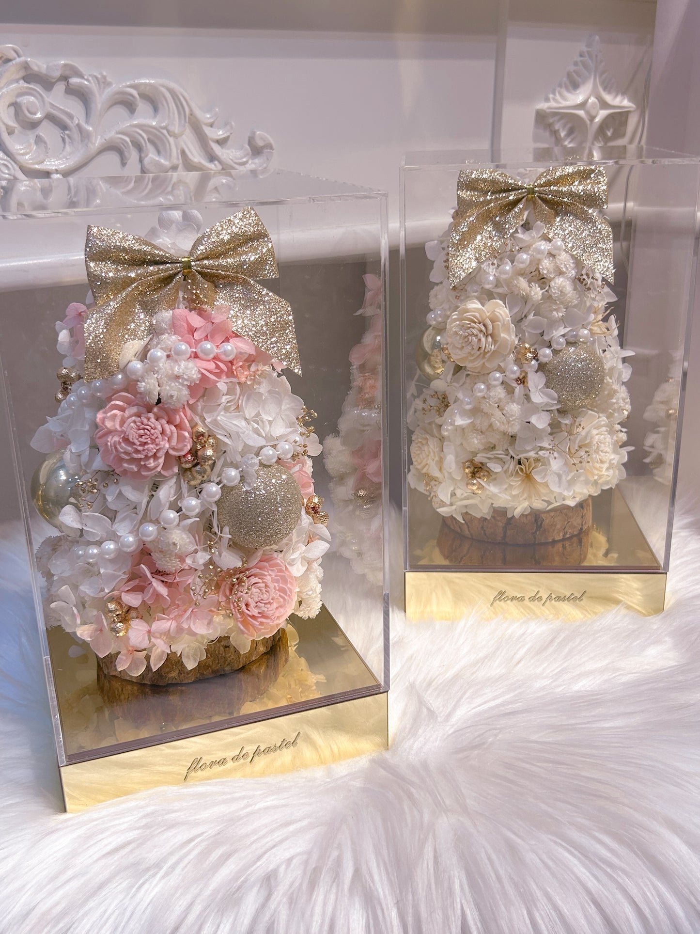 Maccarone｜雪之馬卡龍永生花聖誕樹