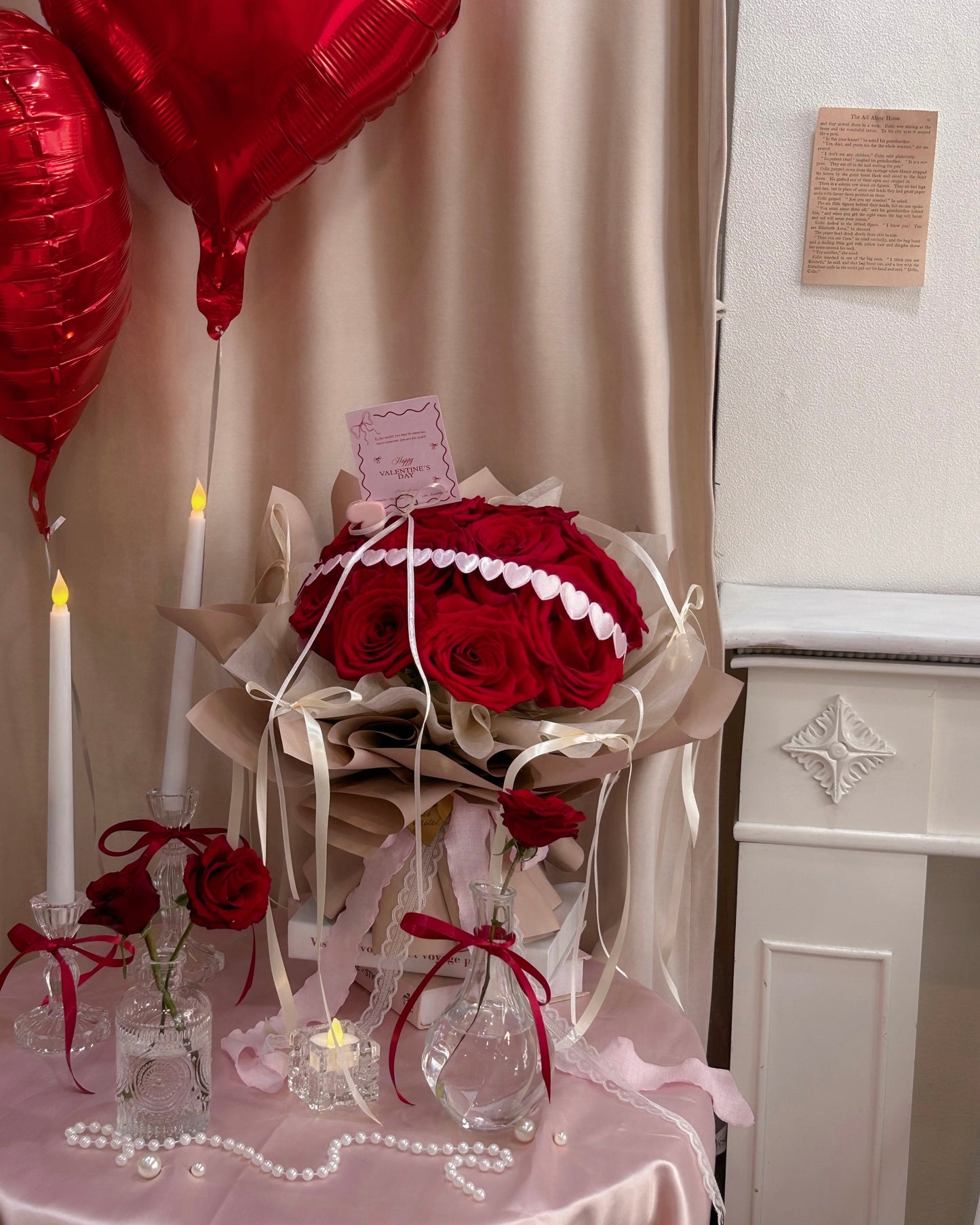 Velvet Romance｜進口紅玫鮮花束