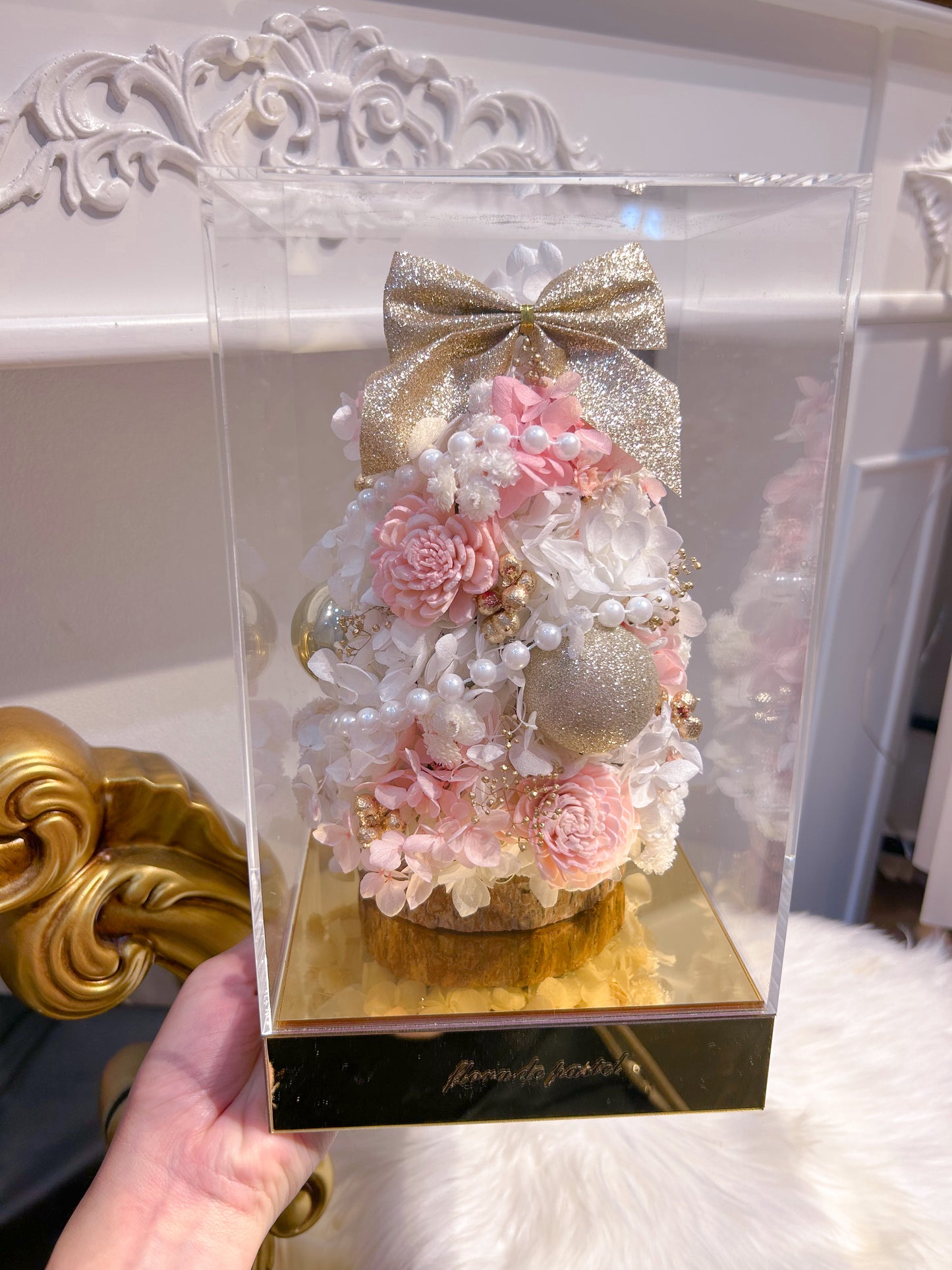 Maccarone｜雪之馬卡龍永生花聖誕樹