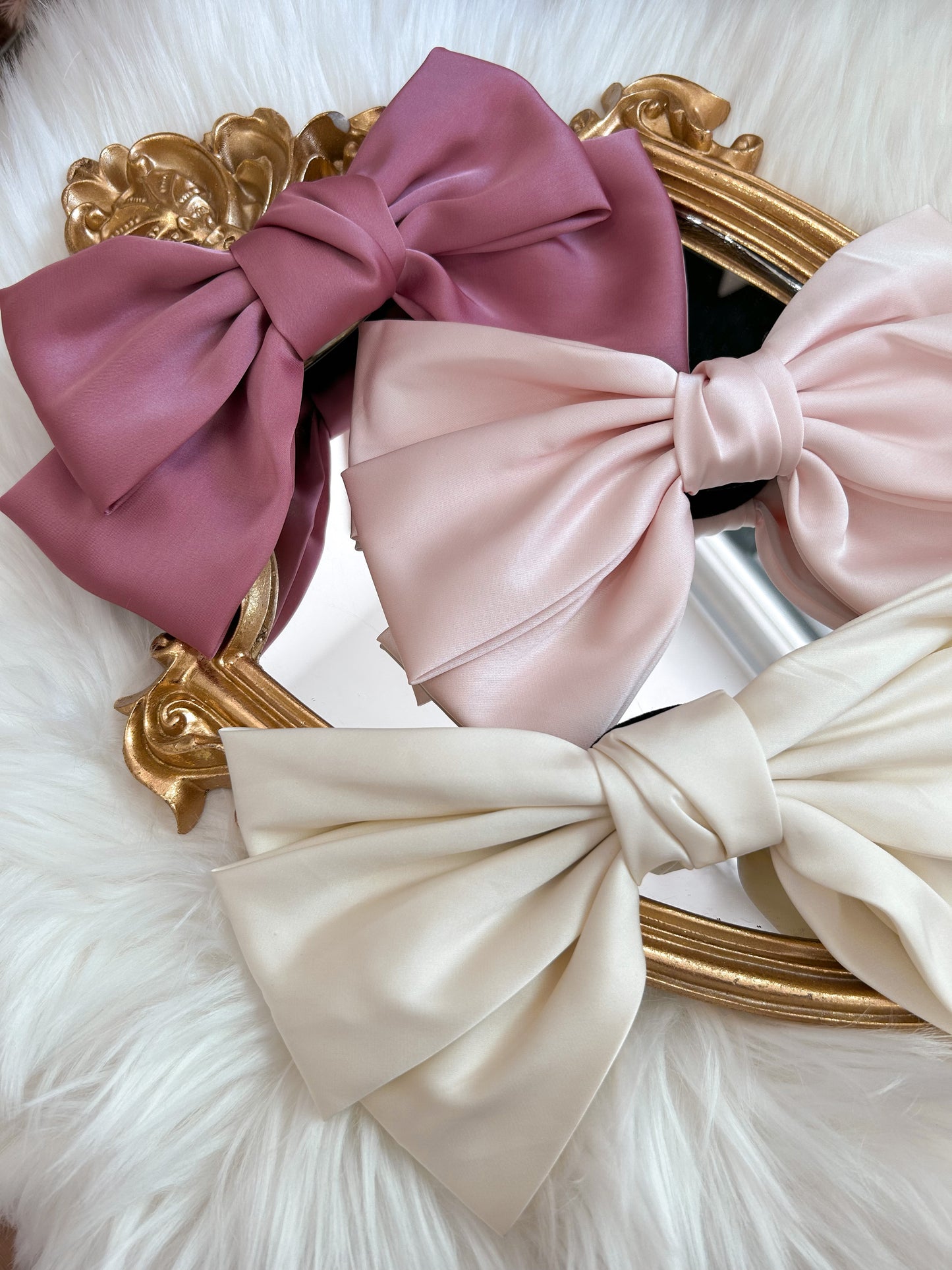 Sara’s bow｜法式浪漫蝴蝶結髮夾（乾燥玫瑰色）
